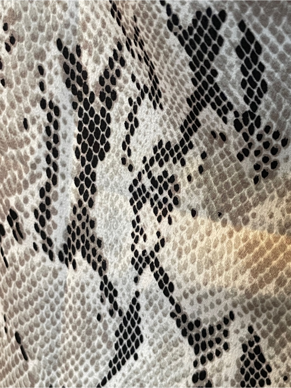Express Snake Print V-Neck Short Sleeve Top - Gray/Black - Picture 10 of 10